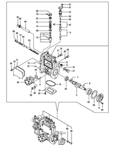 Yanmar Engine Fuel Injection Pump Diagram and Parts List for 46G 4X4-1I019G-Before-37AKD710 Cub Cadet Lawn Tractor Accessories